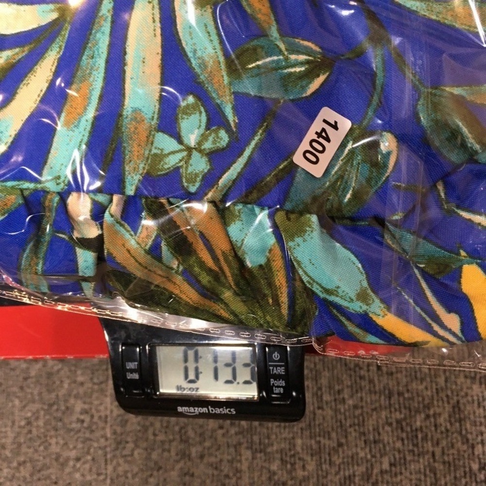 BOG Collective Tropical Floral Tiered Maxi Dress Womens M Blue Green Boho Resort - Picture 14 of 14